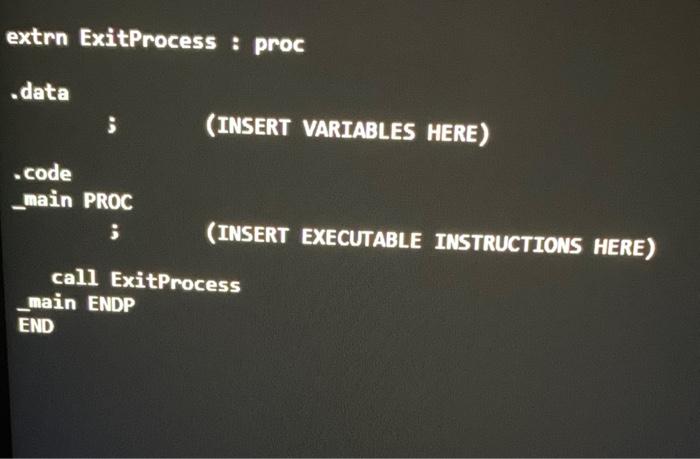 This Assignment Will Have You Create A Basic Program That Uses Basic Instructions Learned In Chapter 5 Such As Add Sub 2