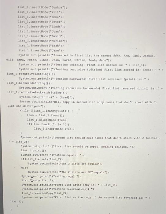 Question 2160 Pts Doubly Linked List Programming Assignment Rewrite The Implementation Of A Sorted List Using A Doubly 3