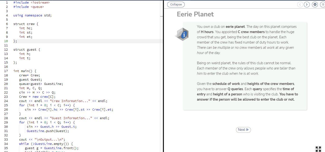 Help Me Finish This The Other Answer Here In Chegg Is Not Working Include Iostream Include Queue Using Namespace 1