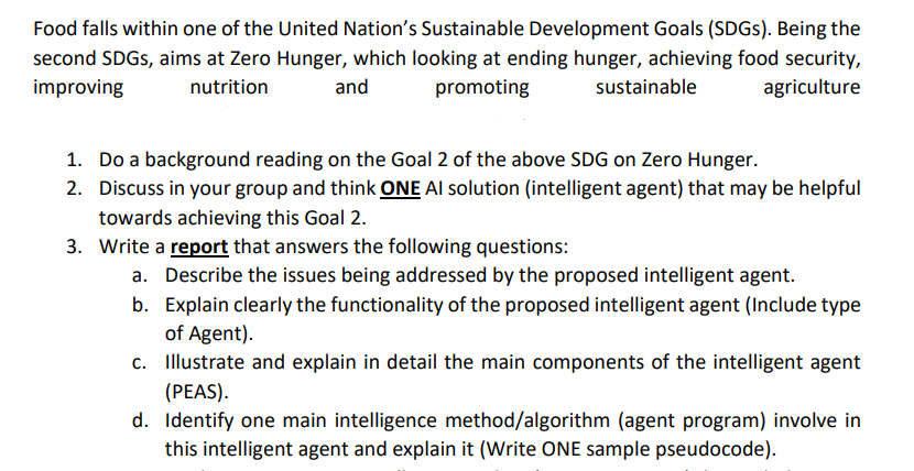 Food Falls Within One Of The United Nation S Sustainable Development Goals Sdgs Being The Second Sdgs Aims At Zero H 1