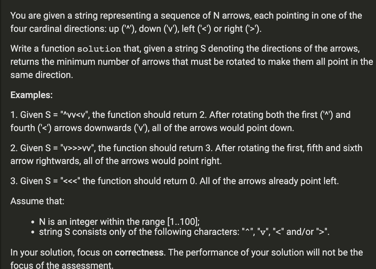 You Are Given A String Representing A Sequence Of N Arrows Each Pointing In One Of The Four Cardinal Directions Up 1