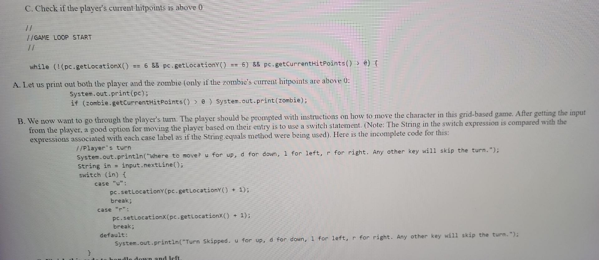 Need To Complete A Program In Java Please There S 3 Exercises The Program Is A Game With A Character Class Enemy Clas 9