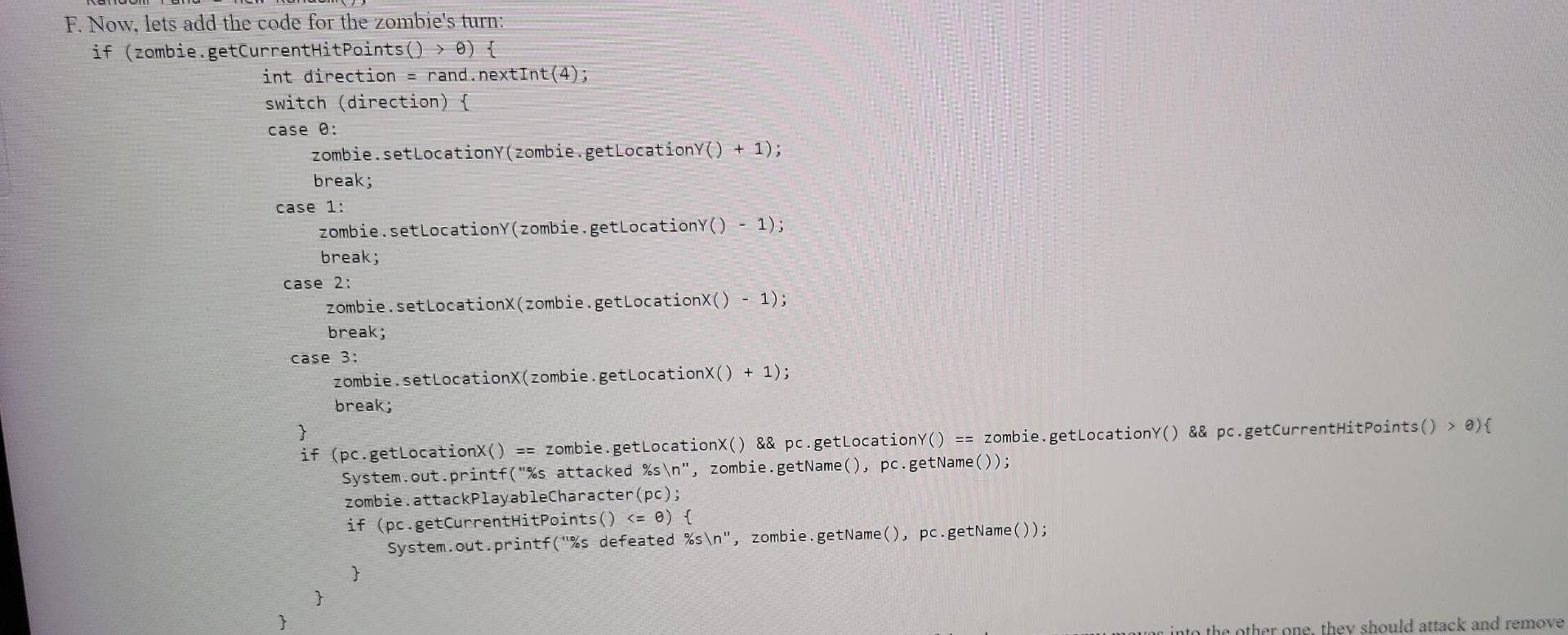 Need To Complete A Program In Java Please There S 3 Exercises The Program Is A Game With A Character Class Enemy Clas 11