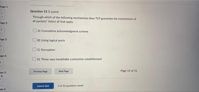 Page 1 1 Page 2 2 Age 3 3 Age 4 4 Age 5 5 Age 6 Question 15 1 Point Through Which Of The Following Mechanisms Do 1
