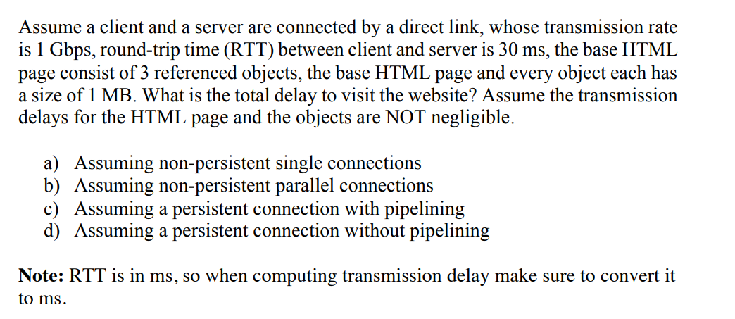 Please Solve It Correctly With All The Steps And Typed Make It Neat Computer Networks 1
