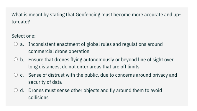 What Is Meant By Stating That Geofencing Must Become More Accurate And Up To Date Select One O A Inconsistent Enactm 1
