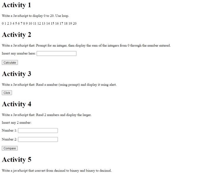 Question Example Output 2