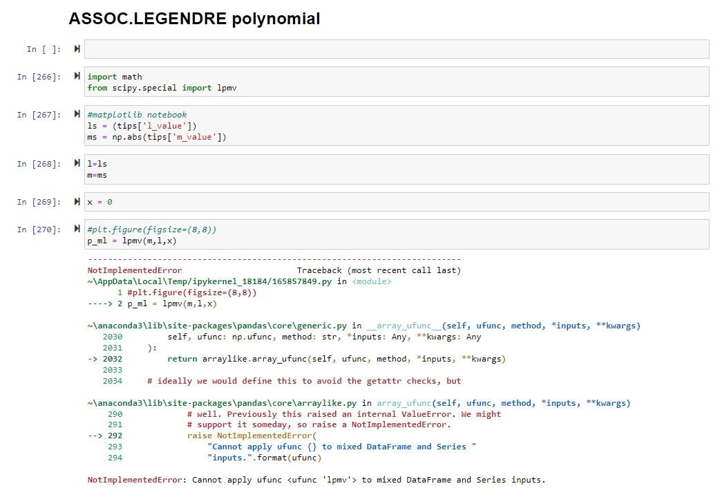 Please Kindly Help With A Python Code To Calculate And Print A Column Of The Associated Legendre Polynomials Pml From 1