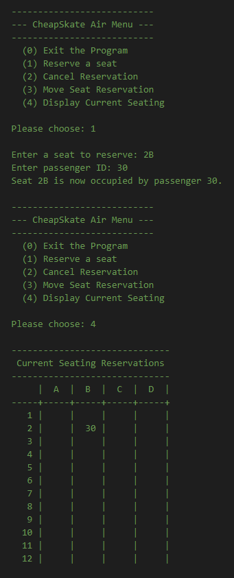 C Programming Please Fix The Code So That It Can Have The Output Like The Picture Problem When I For Example Choose T 1