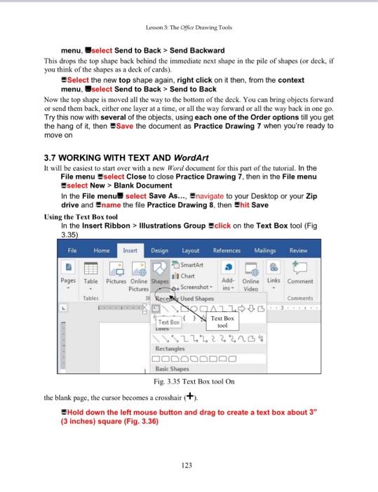 Lesson 3 The Office Drawing Tools Menu Select Send To Back Send Backward This Drops The Top Shape Back Behind The Im 1