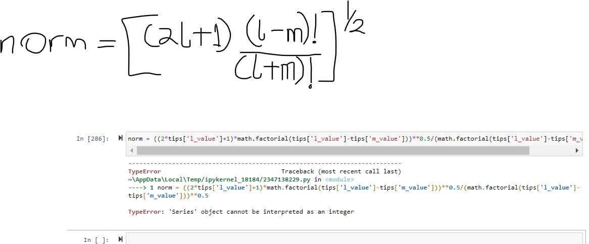 How Do I Find The Expression In Python Given The M And L Values In The Table My Codes Do Not Work Properly 1