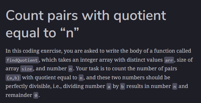 Write A C Function Int Findquotient Int Arr Int Size Int N Write Your Code Here Return 1 1