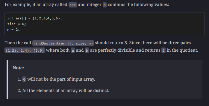Write A C Function Int Findquotient Int Arr Int Size Int N Write Your Code Here Return 1 3
