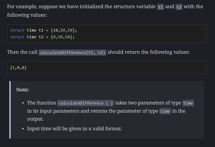 Write A C Function Using The Struct And Function Given Struct Time Int Hrs Int Min Int Sec Struct Time Calcul 2