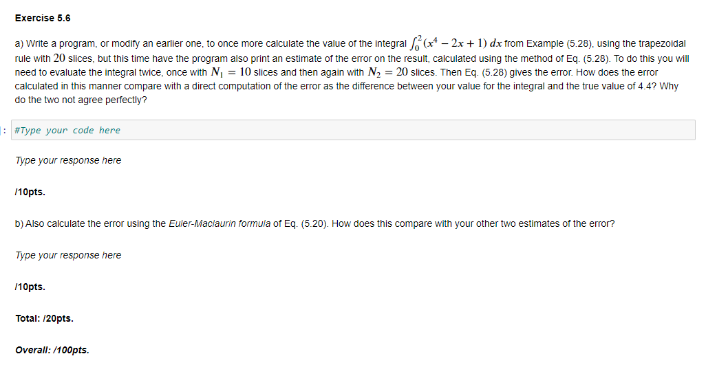 Need Help On Computational Physics With Python 1