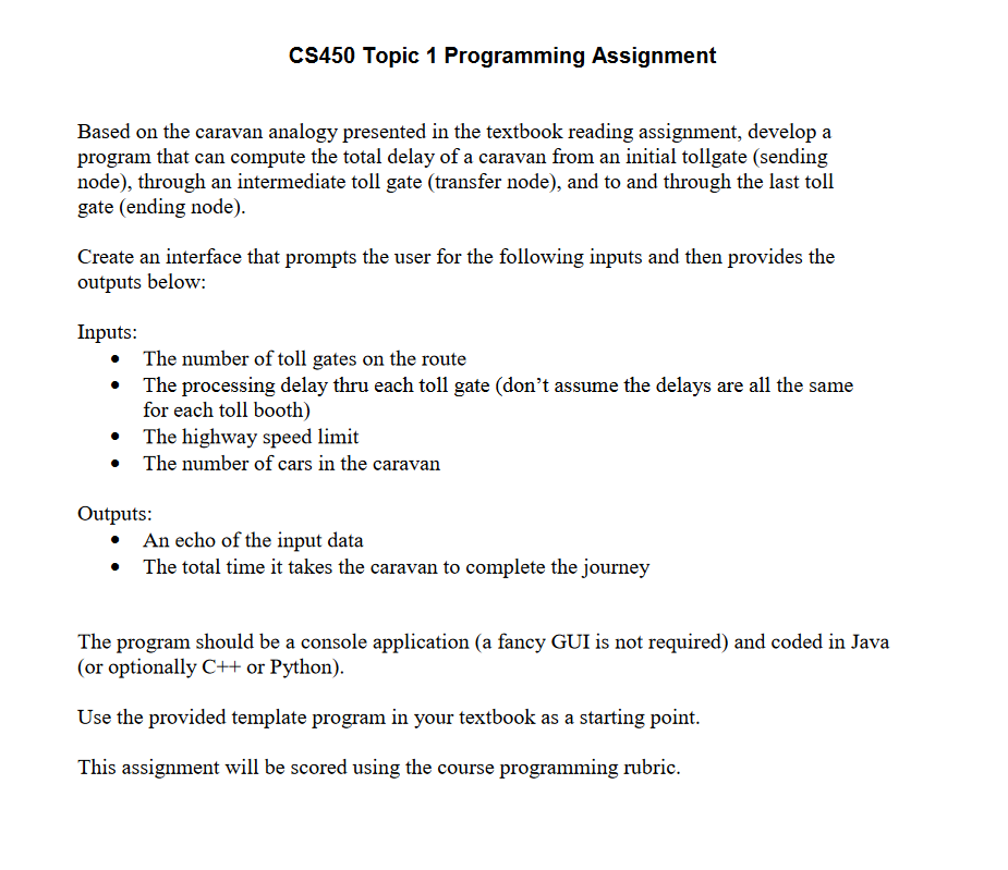 In Java Please Caravan Analogy Provided Follow Instructions 1