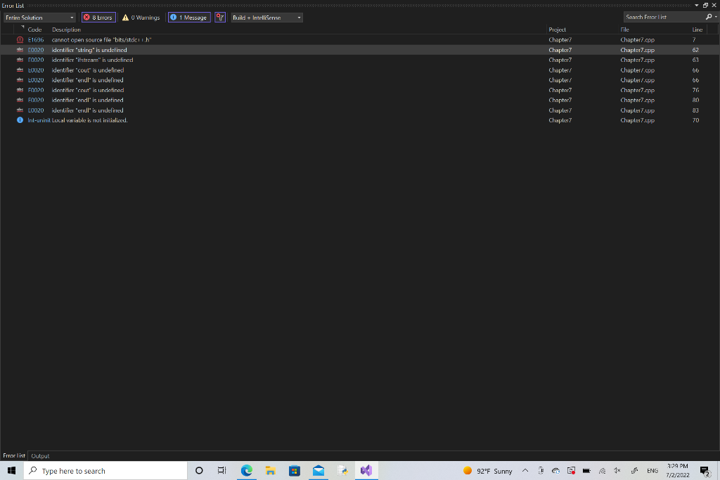 Cis 251 C Programming Program 7 Arrays And Vectors 1 Using Visual Studio Or Your Selected Ide Create A C Prog 2