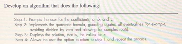 Problem Statement The Roots Of A Quadratic Equation Ax Bx C 0 Can Be Determined With The Quadratic Formula B 2