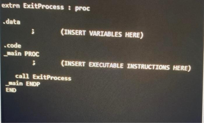 This Assignment Will Have You Create A Basic Program That Uses Basic Instructions Learned In Chapter 5 Such As Add Sub 2
