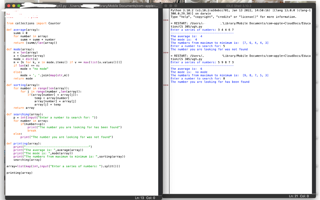 Www From Collections Import Counter Def Average Array Summ 0 For Number In Array Summ Summ Number Return Summ 1