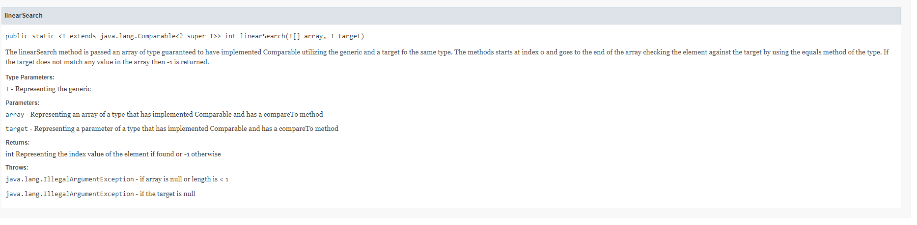 Create A Java Class Public Class Searchutils T Extends Comparable Super T With This Method 1