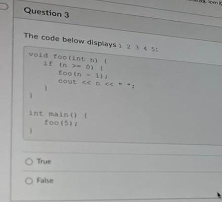 Question 4 A Recursive Function Is Designed To Terminate When It Reaches Its Return Statement Base Case O Last Parameter 2