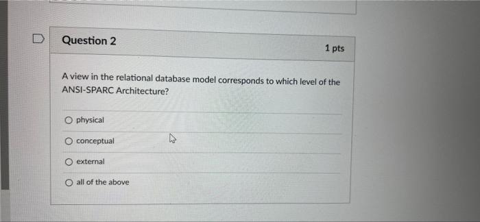 D Question 1 Which Of The Following Are Advantages Of A Dbms O Data Dependence O Incompatible File Formats O Database C 2