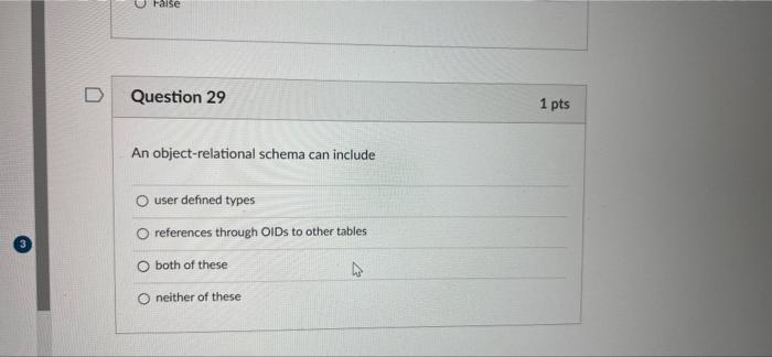 D Question 1 Which Of The Following Are Advantages Of A Dbms O Data Dependence O Incompatible File Formats O Database C 29