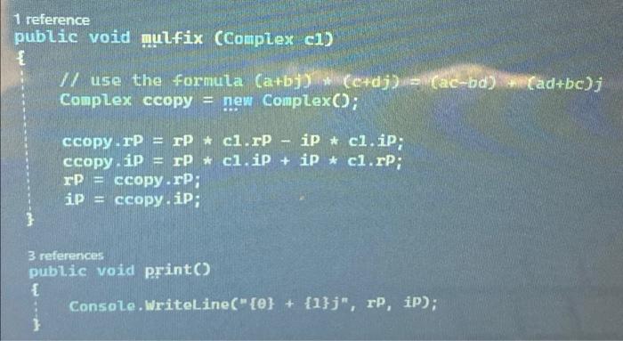 Using System Public Class Complex 8 81 8 Private Double Rp Real Part Private Double Ip Imaginary Part 3 Refe 2