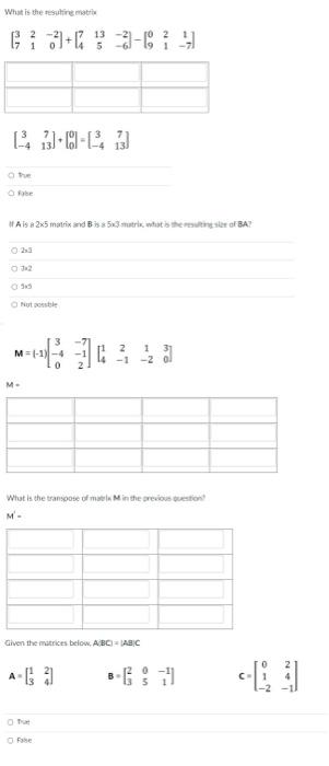 Discrete Math Matrices 1