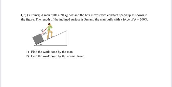Q1 4 Points A Block M 4 Kg Initially Moves With A Speed 0 8 M S Slides Down A Smooth Inclined Surface As Shown T 2