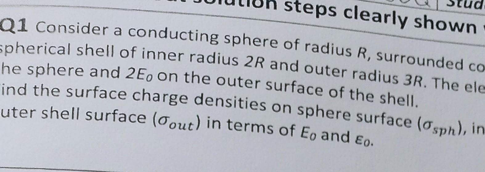 Rounded Concentrically By A Conducting S 3r The Electric Field Is Eo On The Surface Of Hell Ace Osph Inner Shell 2