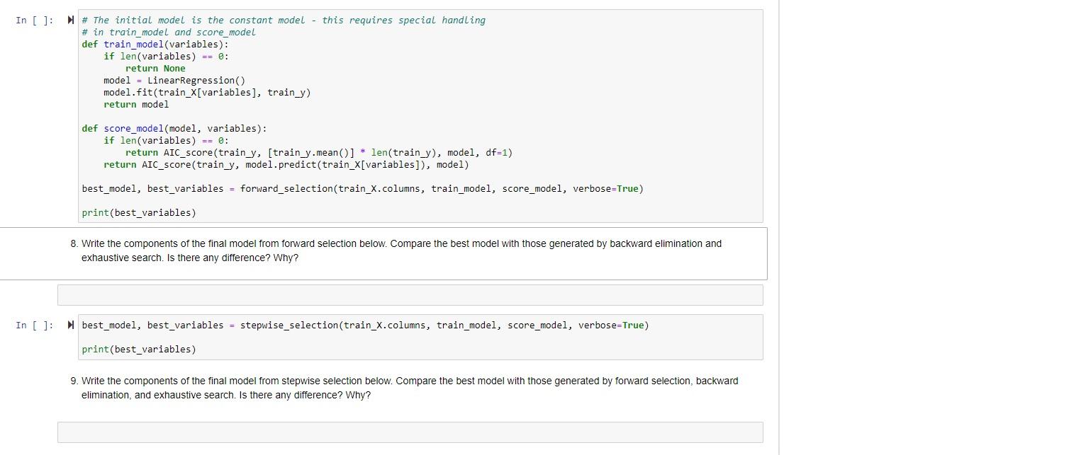 In In The Initial Model Is The Constant Model This Requires Special Handling In Train Model And Score Mode 1