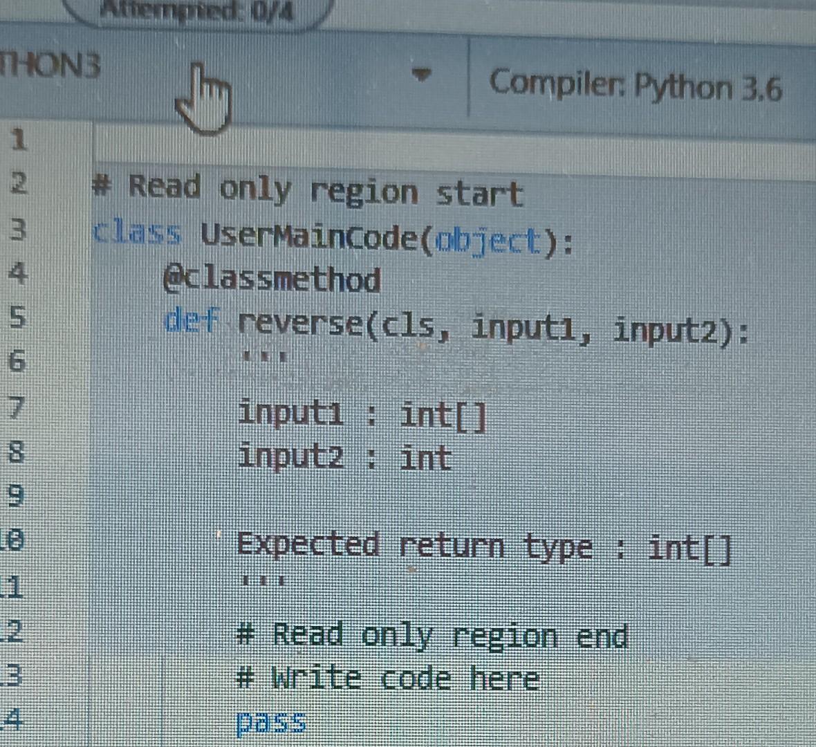 Question 2 How To Attempt Reverse An Array Write A Function That Returns The Reverse Of The Input Array Input Specific 2