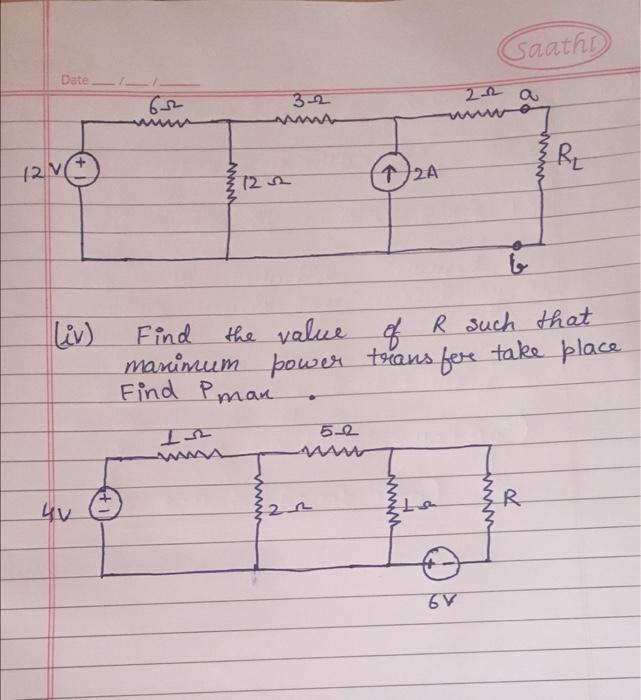 Cate 1 Do The Following Quetions Is I Find The Thevenin S Equivalent Circuit For The Given Network Also Find The To T 2