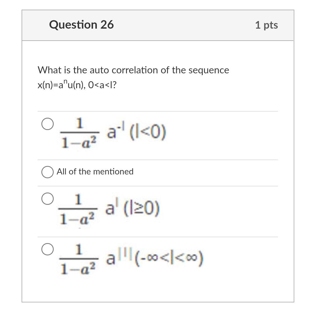 Question 18 Given The Value Of Correlation For Signal A And Signals S1 S2 And S3 Such That The Norm Corr A S1 Is The N 4