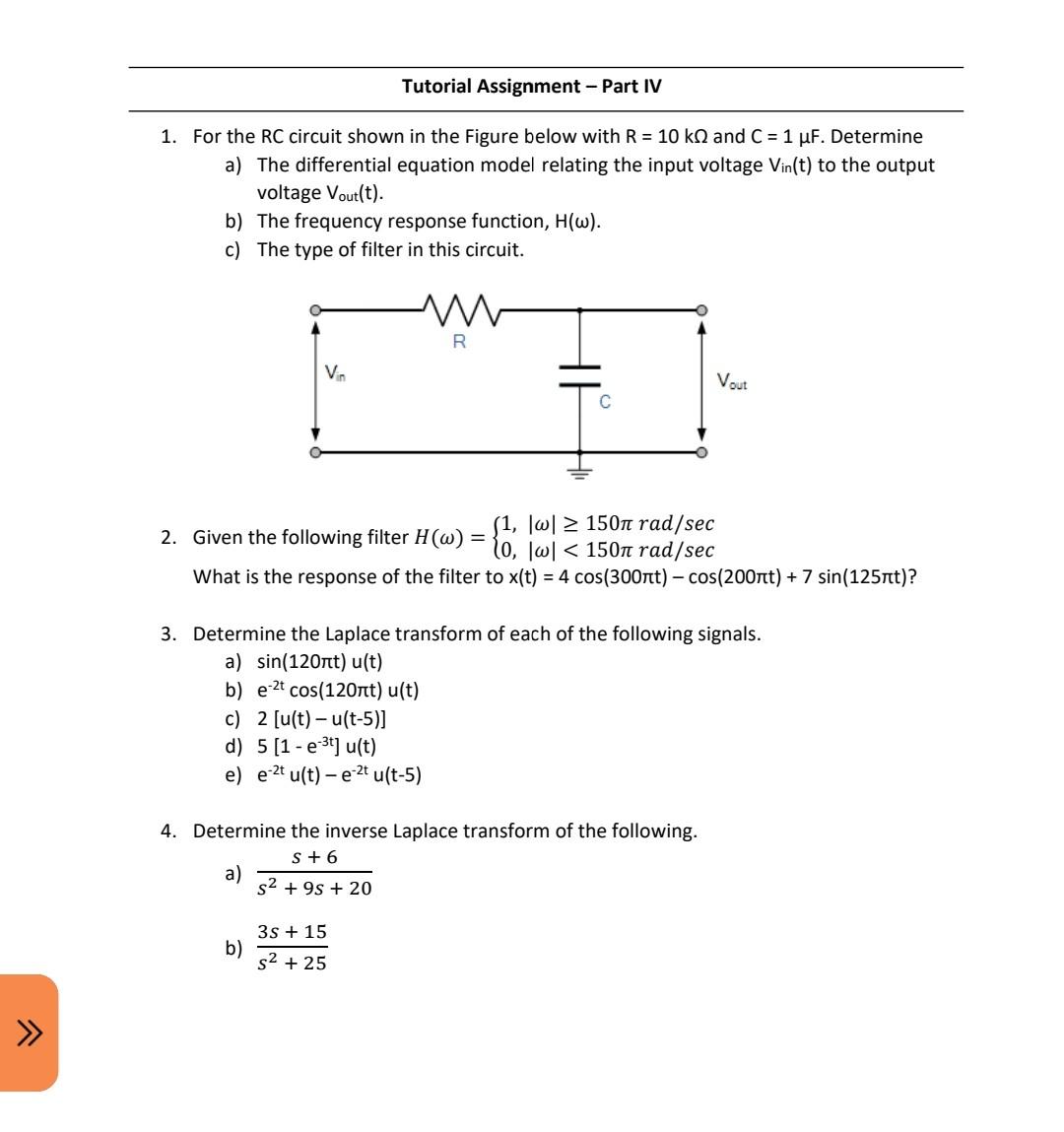 College Of Engineering And Information Technology Signals And Systems Ele 204 Bme 303 Tutorial Matlab Assignment If An 3