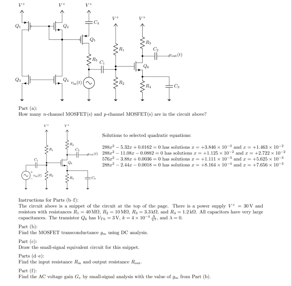 V V V Q Vin T R Q4 Vin T Q3 2 Ret V Q5 Q6 R R R C3 V Part A How Many N Channel Mosfet S And P Channel 1