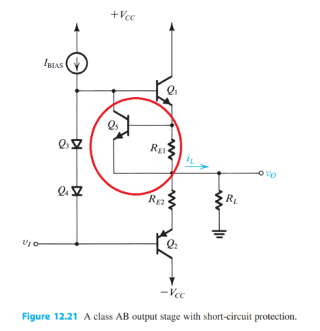 Current Limiter Emitter Clamp Describe The Short Circuit Protection Working Principle Based On Components Q5 And Re1 1
