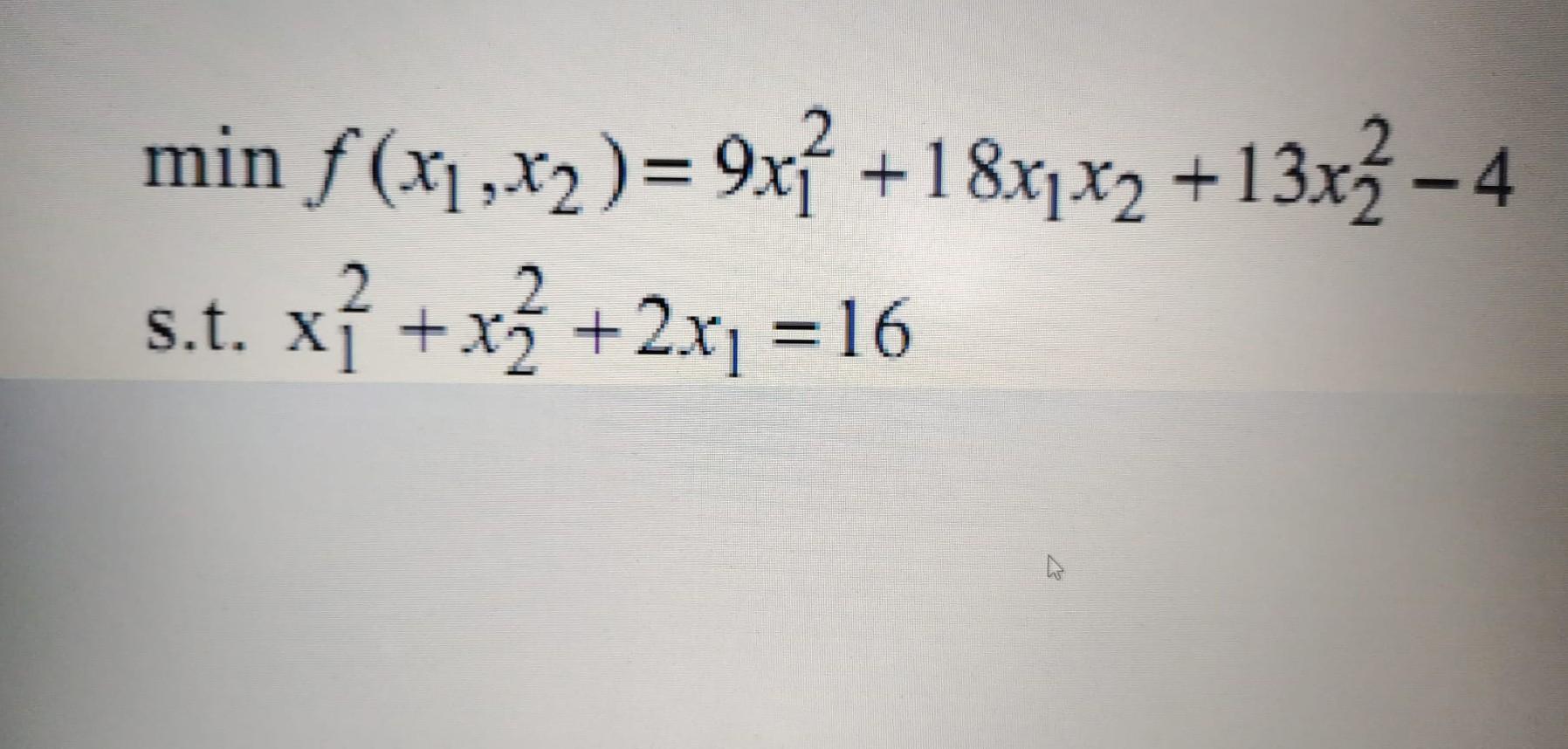 Find The Candidate Points That Minimize The Target Function Given Below Using The Lagrangian Multipliers Method 1