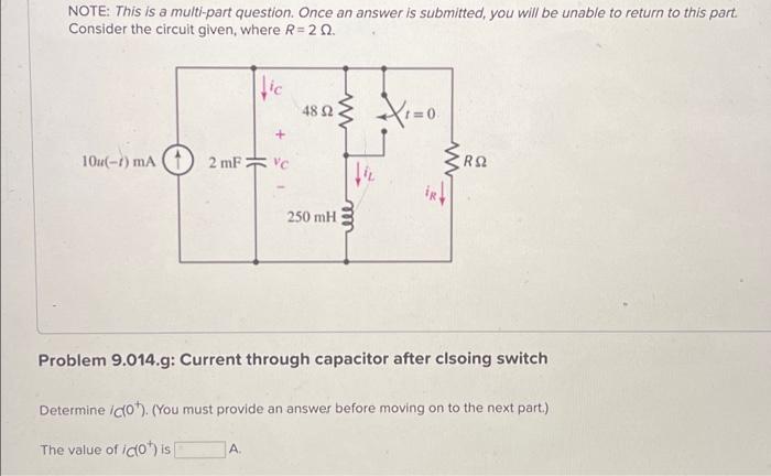 Note This Is A Multi Part Question Once An Answer Is Submitted You Will Be Unable To Return To This Part Consider Th 8