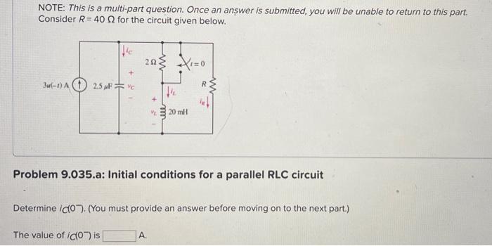 Note This Is A Multi Part Question Once An Answer Is Submitted You Will Be Unable To Return To This Part Consider R 2