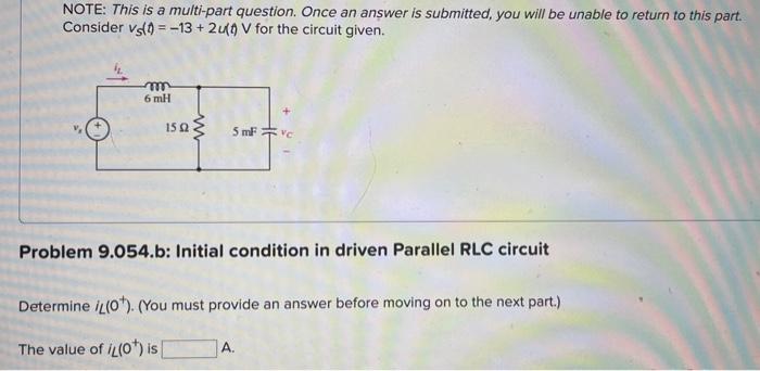 Multi Part Question 2
