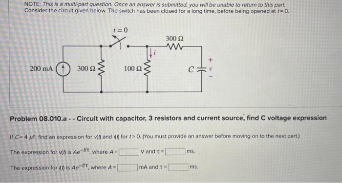 Note This Is A Multi Part Question Once An Answer Is Submitted You Will Be Unable To Return To This Part Consider Th 1