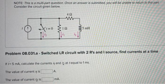 Note This Is A Multi Part Question Once An Answer Is Submitted You Will Be Unable To Return To This Part Consider Th 1