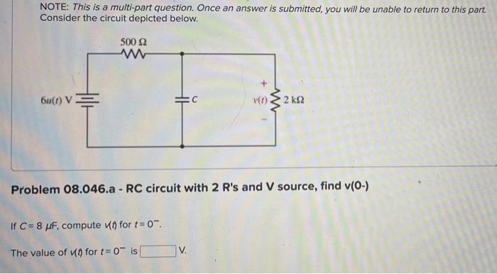 Note This Is A Multi Part Question Once An Answer Is Submitted You Will Be Unable To Return To This Part Consider Th 1