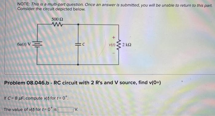 Note This Is A Multi Part Question Once An Answer Is Submitted You Will Be Unable To Return To This Part Consider Th 2