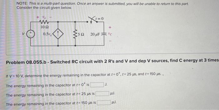 Note This Is A Multi Part Question Once An Answer Is Submitted You Will Be Unable To Return To This Part Consider Th 2