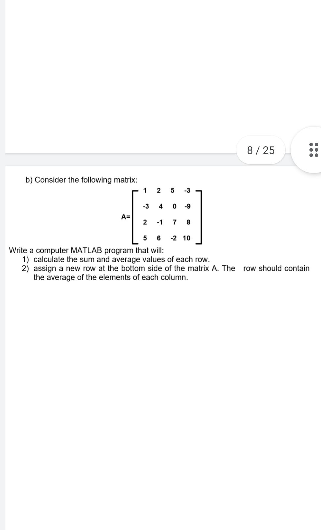 Q8 Use Matlab Please Solve All Of This Question 1