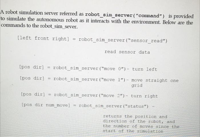 I M Missing The 6 To Complete The 4 Objects My Obstacle On Tbe Robot Sim Server M Is Obstacle 1 5 6 11 2